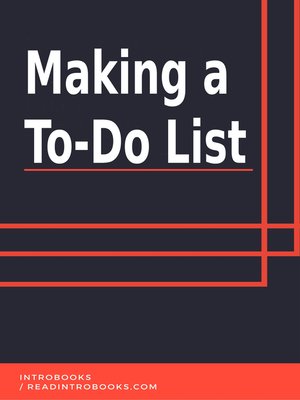 cover image of Making a To-Do List